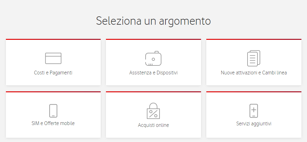 servizio clienti vodafone