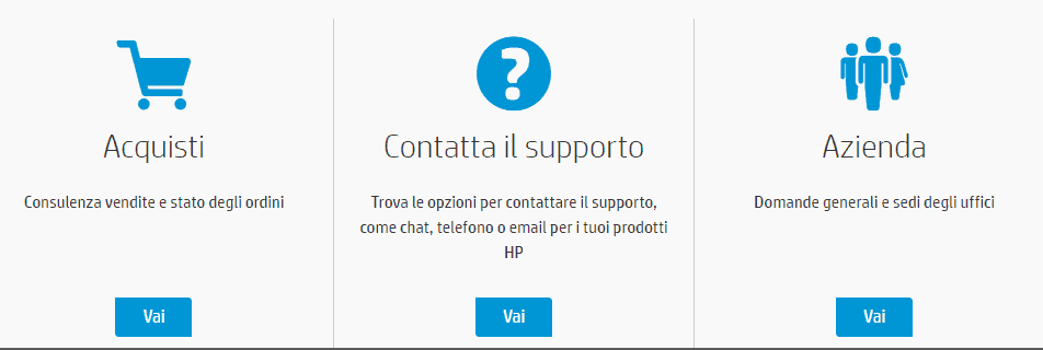 servizio clienti hp