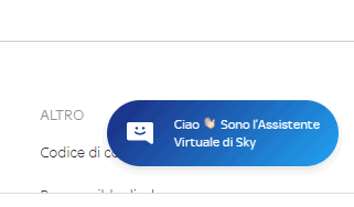 chat servizio clienti  sky